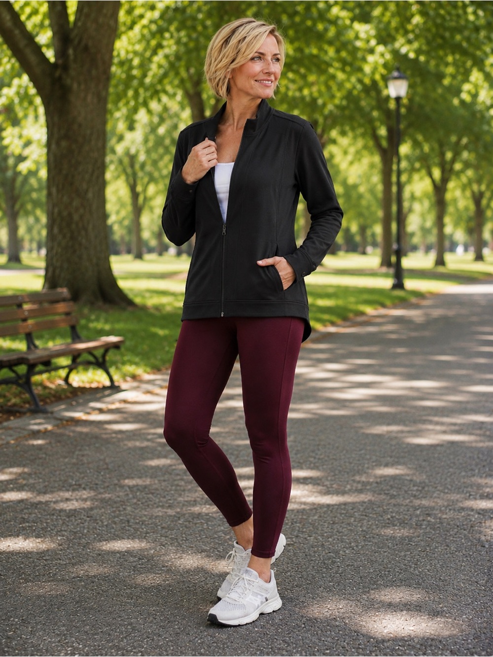 Cabi Around the Clock black knit zip with elevated details - like new